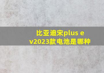 比亚迪宋plus ev2023款电池是哪种